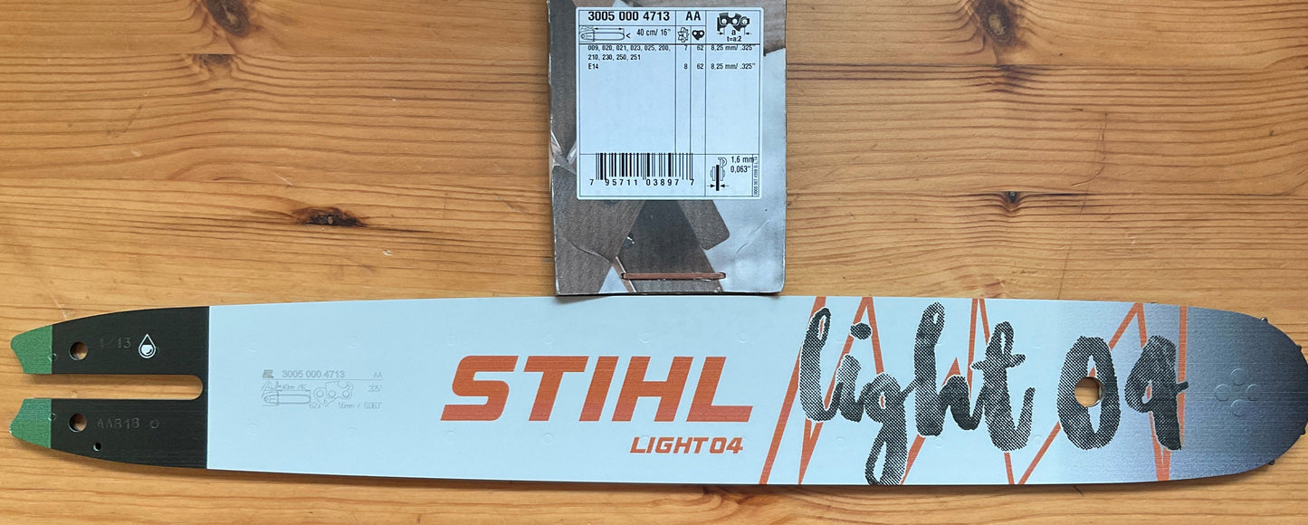 Stihl 3005 000 4713 - Light 04 Chainsaw Guide Bar - 16" (40cm)